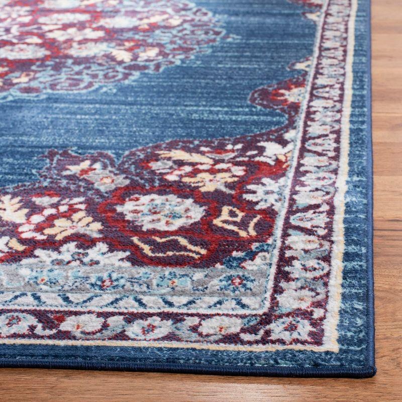 Brentwood BNT867 Power Loomed Indoor Area Rug - Navy/Burgundy - 8'x10' - Safavieh