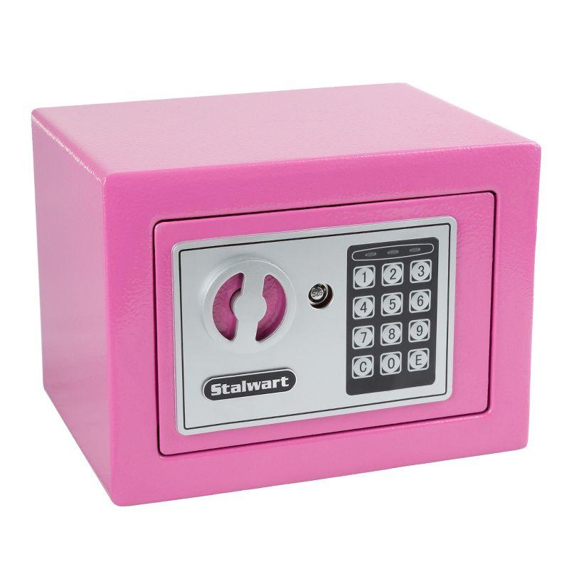 Compact Pink Steel Digital Security Safe Box with Keypad