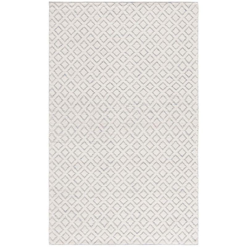 Vermont VRM304 Hand Woven Indoor Area Rug - Ivory/Light Blue - 4'x6' - Safavieh
