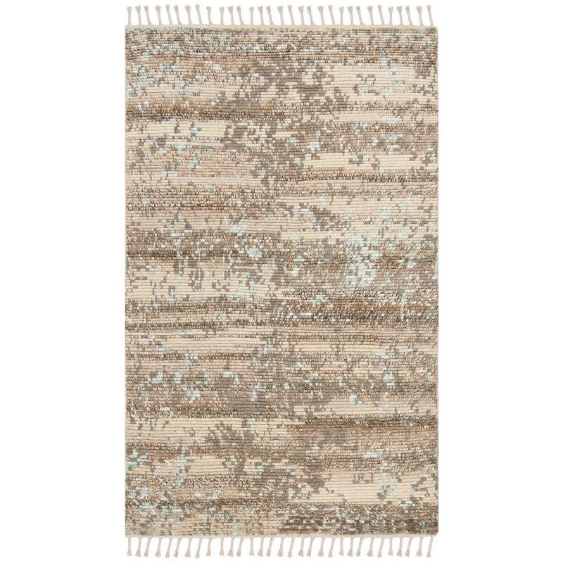 Kenya KNY114 Hand Knotted Area Rug - Beige/Silver - 6'x9' - Safavieh.