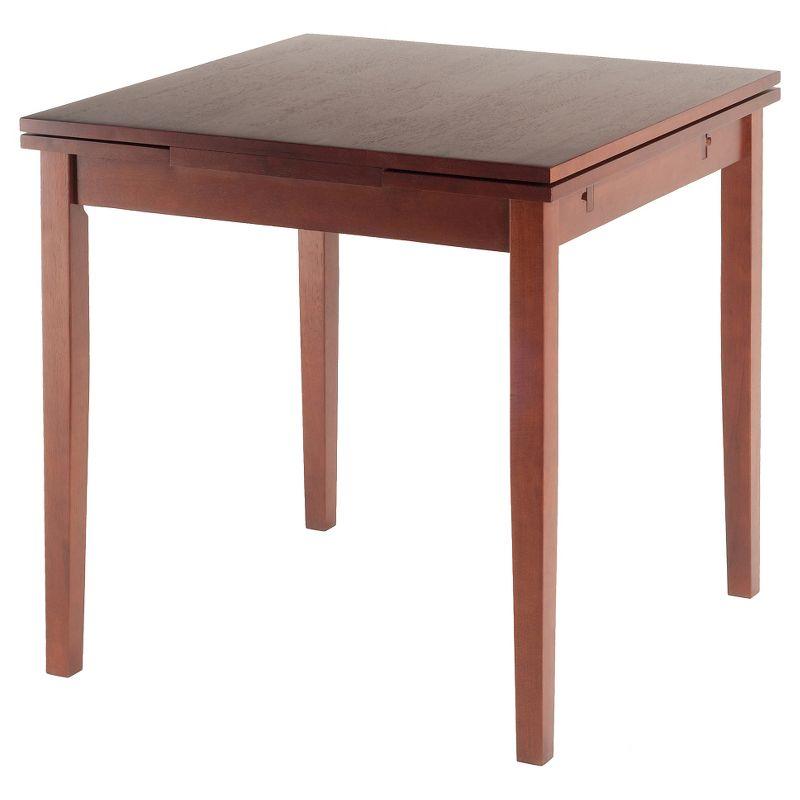 Winsome Pulman 48" Square Extendable Walnut Dining Table