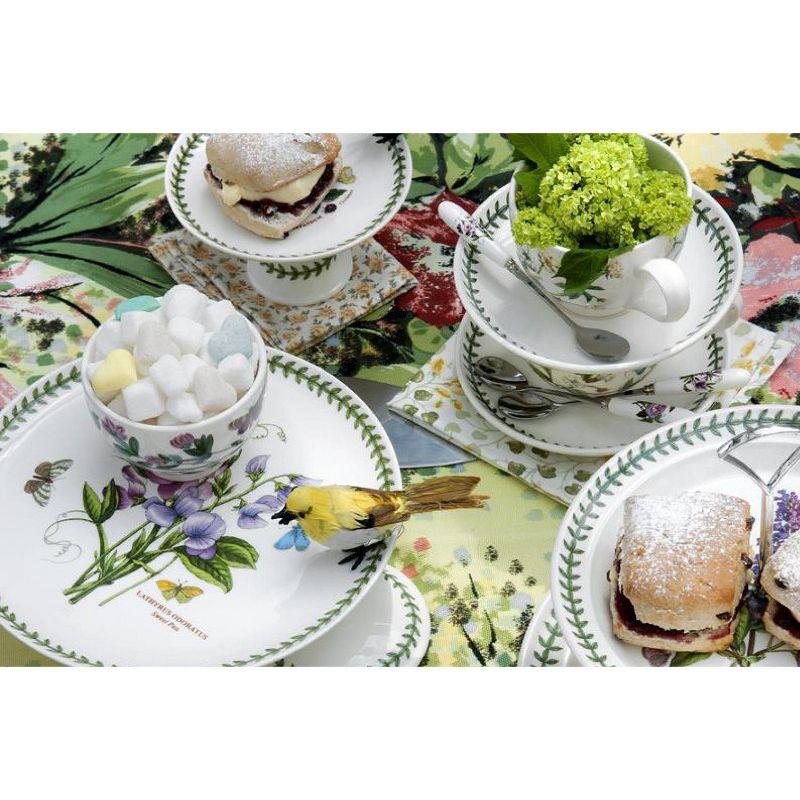 Forget-Me-Not Floral Motif Porcelain Serving Bowls Set of 4