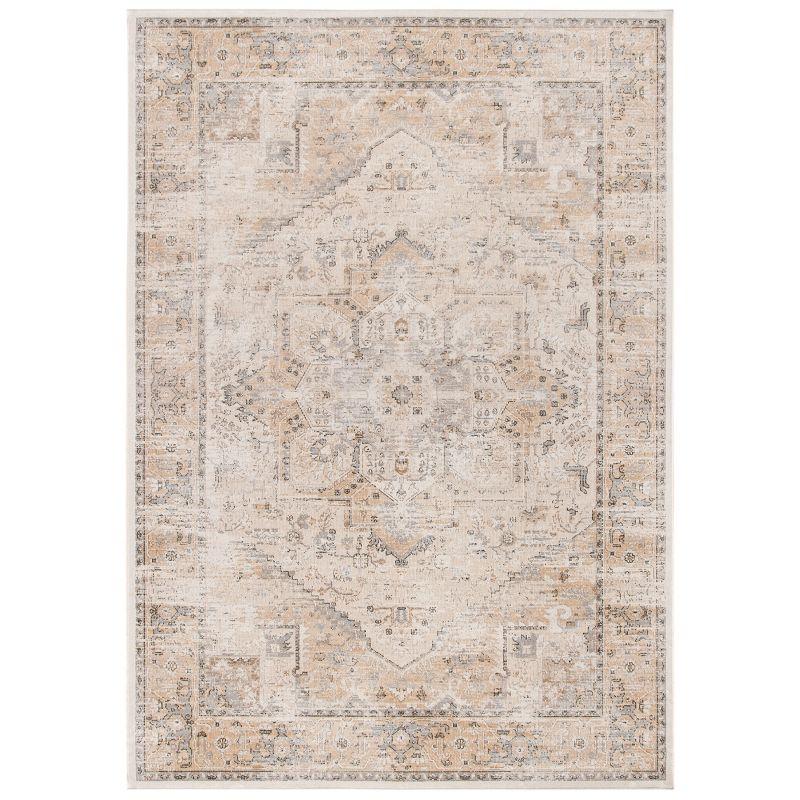 Atlas Camel & Stone Easy-Care Viscose Area Rug - 3'3" x 5'3"