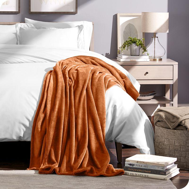 Microplush Fleece Bed Blanket by Bare Home