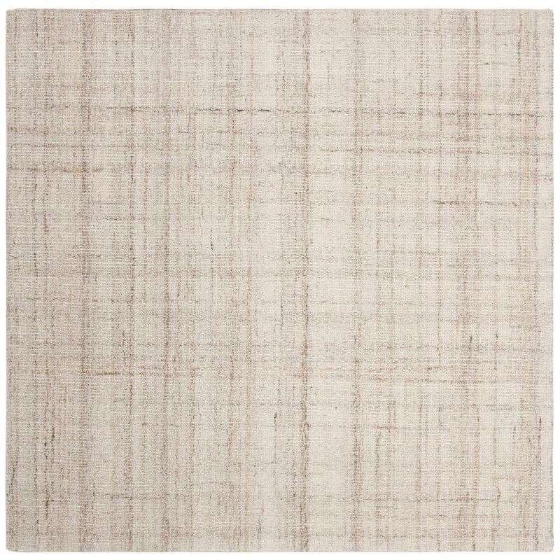 Abstract ABT141 Handmade Indoor Area Rug - Ivory/Beige - 4'x4' - Safavieh