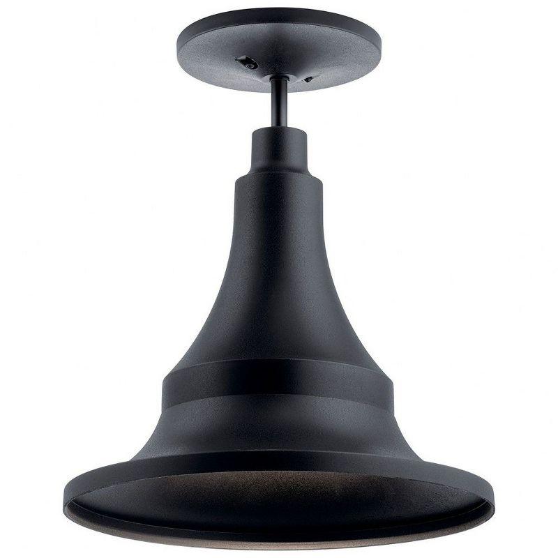 Hampshire 16.75 inch 1 Light Large Outdoor Pendant/Semi Flush in Textured Black