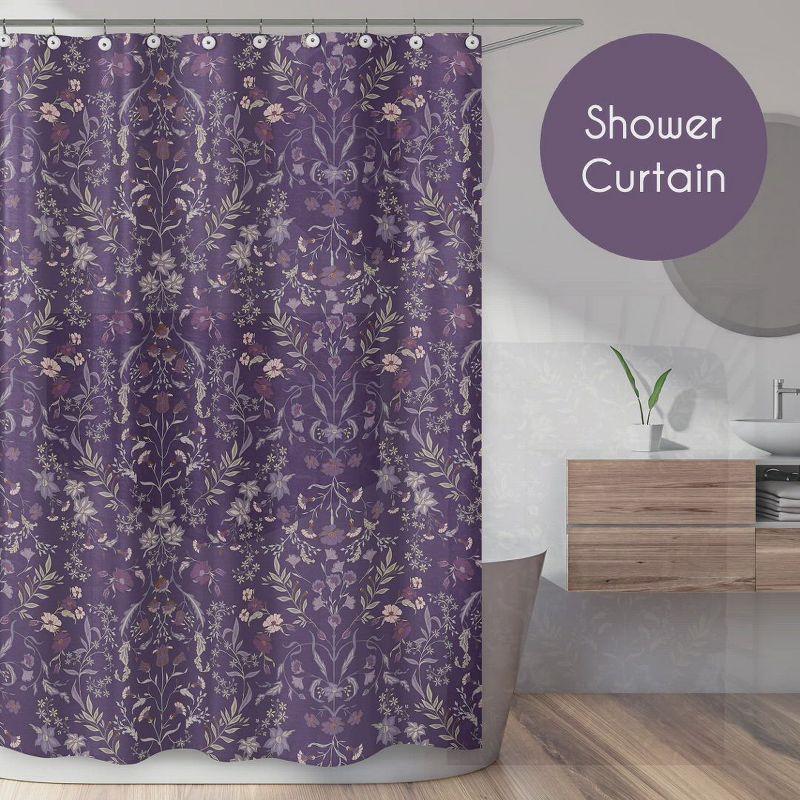Sweet Jojo Designs Boho Floral Wildflower Plum Purple Single Shower Curtain by Sweet Jojo Designs