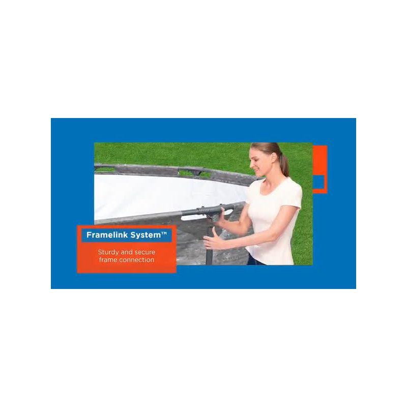 Bestway Steel Pro MAX 12' x 30" Round Above Ground Swimming Pool Set Outdoor Metal Frame Family Pool with Liner and Filter Pump, Gray