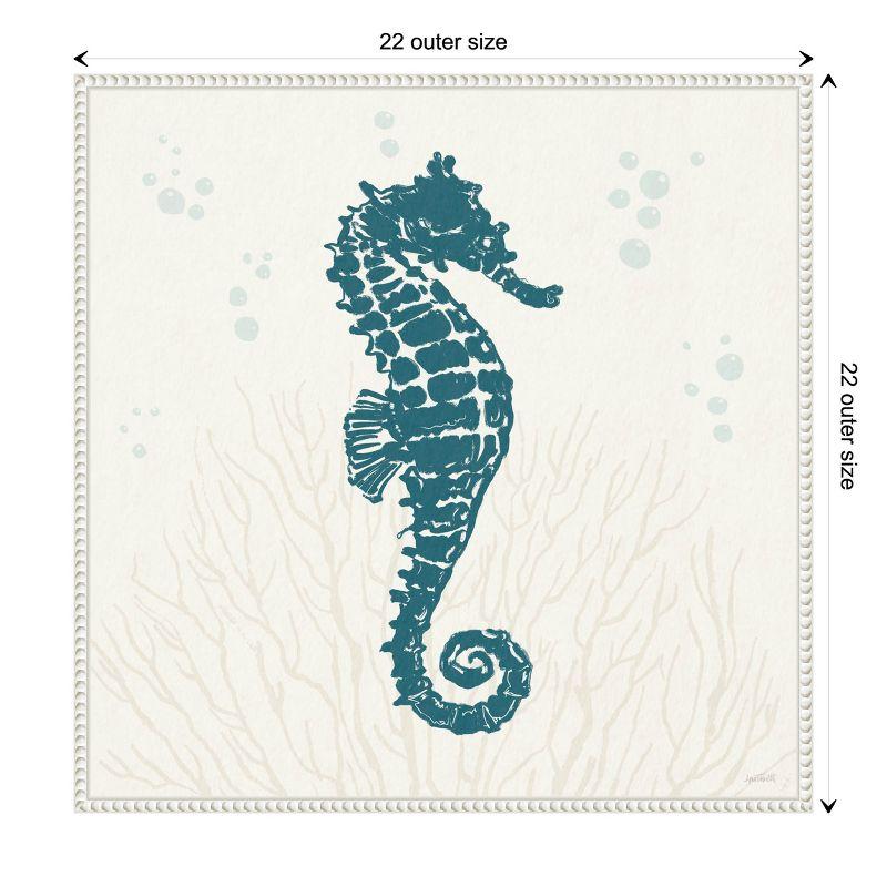 Amanti Art Seaside Style II Blue by Anne Tavoletti Canvas Wall Art Print Framed 22 x 22-in.