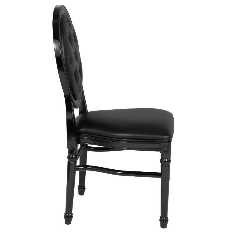 Flash Furniture HERCULES Series 900 lb. Capacity King Louis Chair with Tufted Back, Black Vinyl Seat and Black Frame