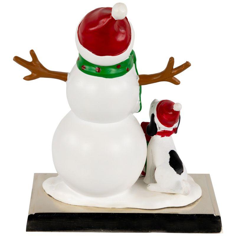 Northlight 6" Snowman and Puppy Christmas Stocking Holder