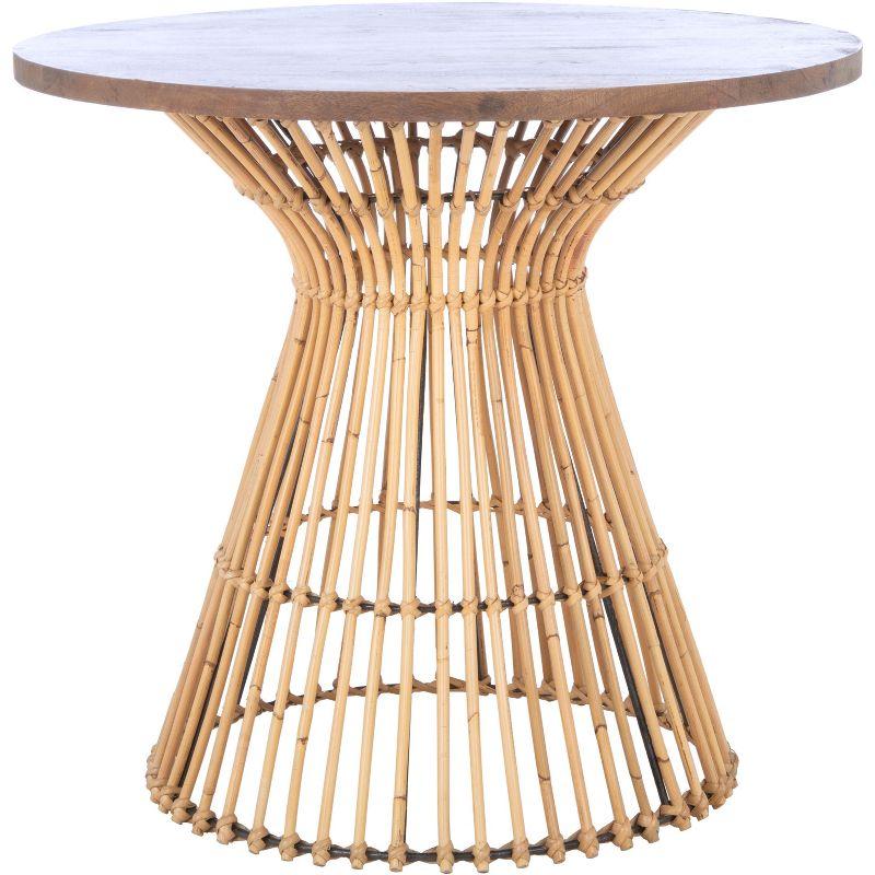 Whent Round Accent Table - ACC6500C - Natural/Golden Brown - Safavieh