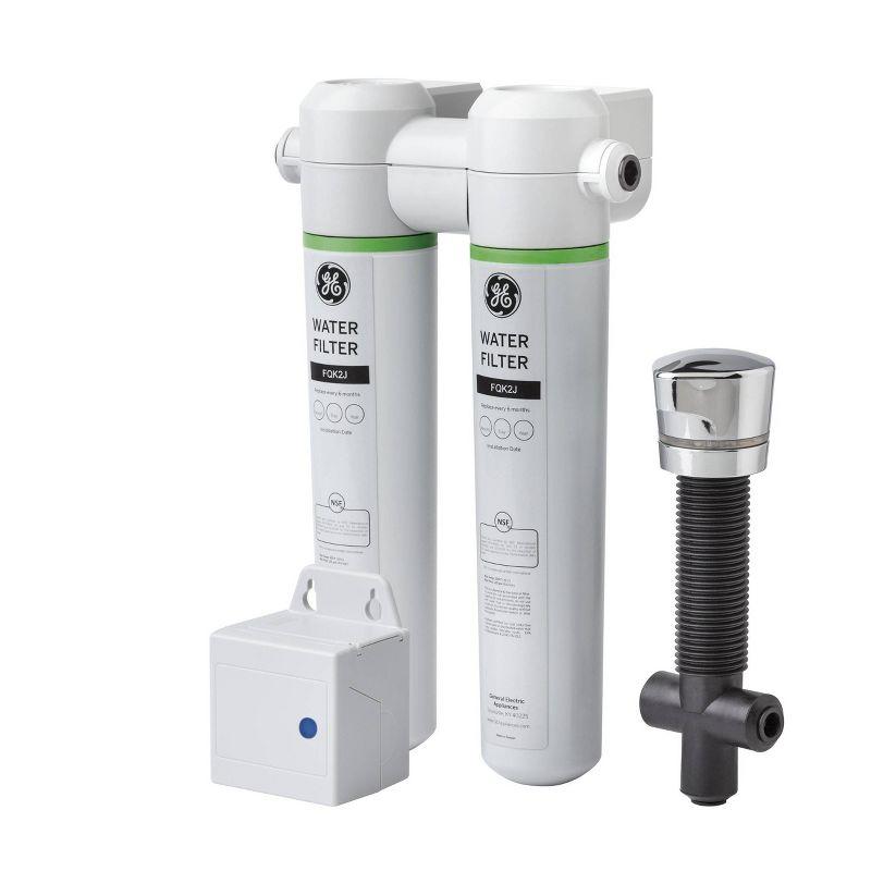 GE Under Sink Dual Stage Filtration: GE Appliances Water Filtration System, Filters Chlorine, Lead, Mercury, 1-Year Warranty