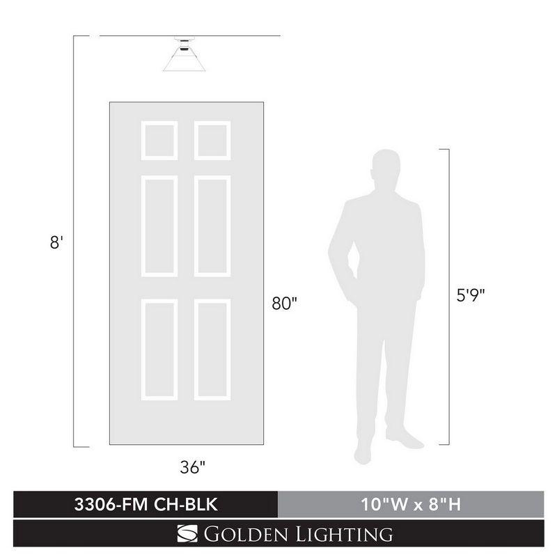 Golden Lighting Orwell 1-Light Flush Mount in Brushed Champagne Bronze with Clear Glass