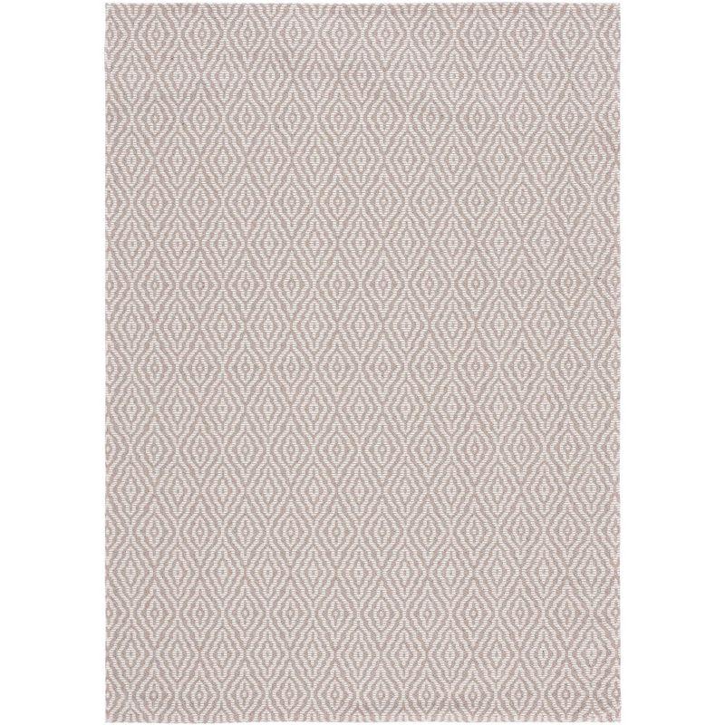 Martha Stewart Rugs Martha Stewart Cotton Geometric Rug in Taupe