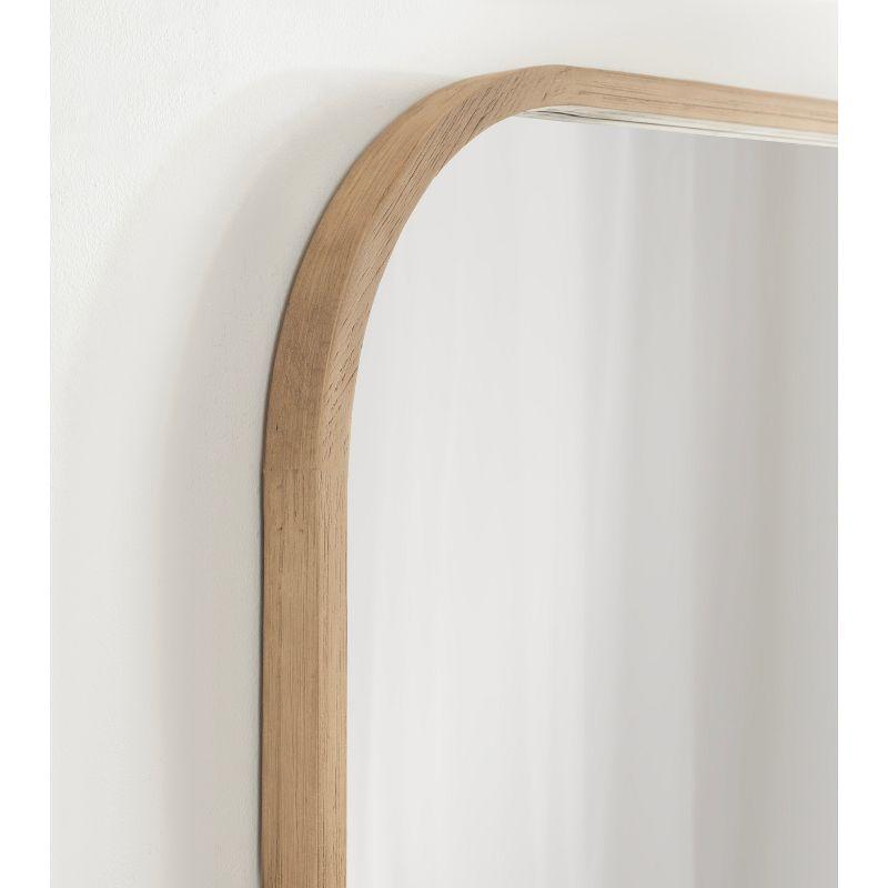 Kate & Laurel All Things Decor 36"x28" Occonor Modern Wooden Arched Mirror Natural: Transitional Style, No Assembly, Wall Mount