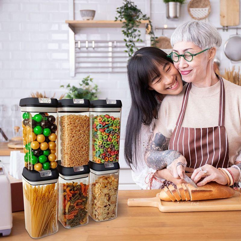 Cheer Collection Food Storage - Set of 6 Containers and 6 Lids (Set of 6)