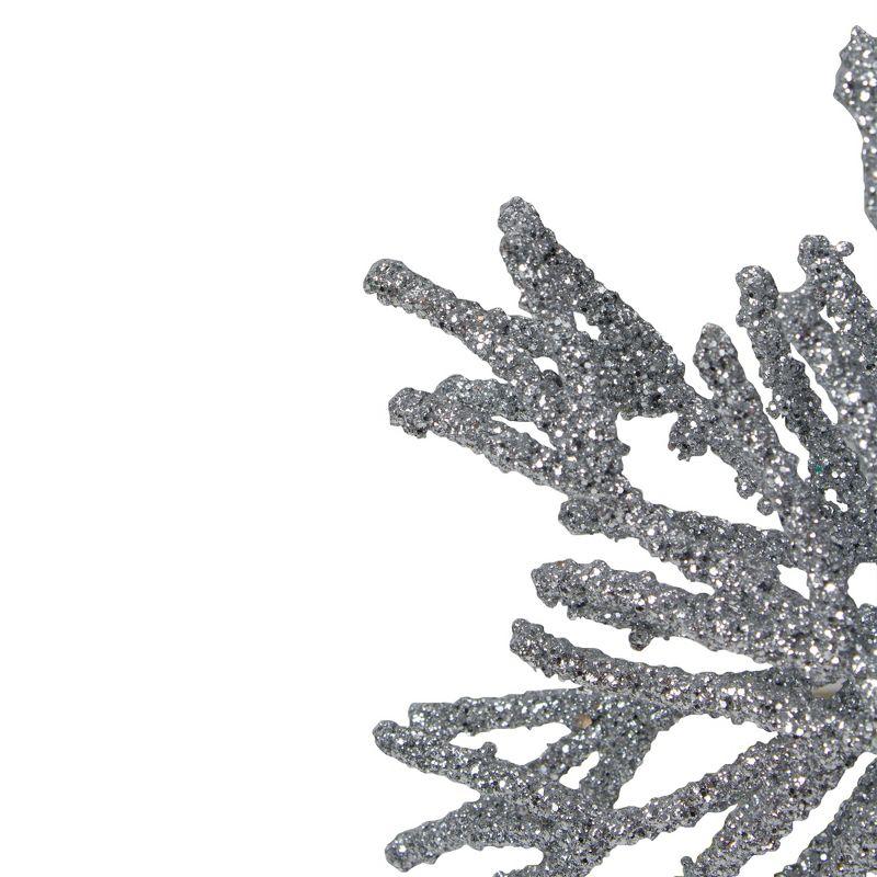 Northlight Glitter Snowflake Christmas Ornament - 7.5" - Silver