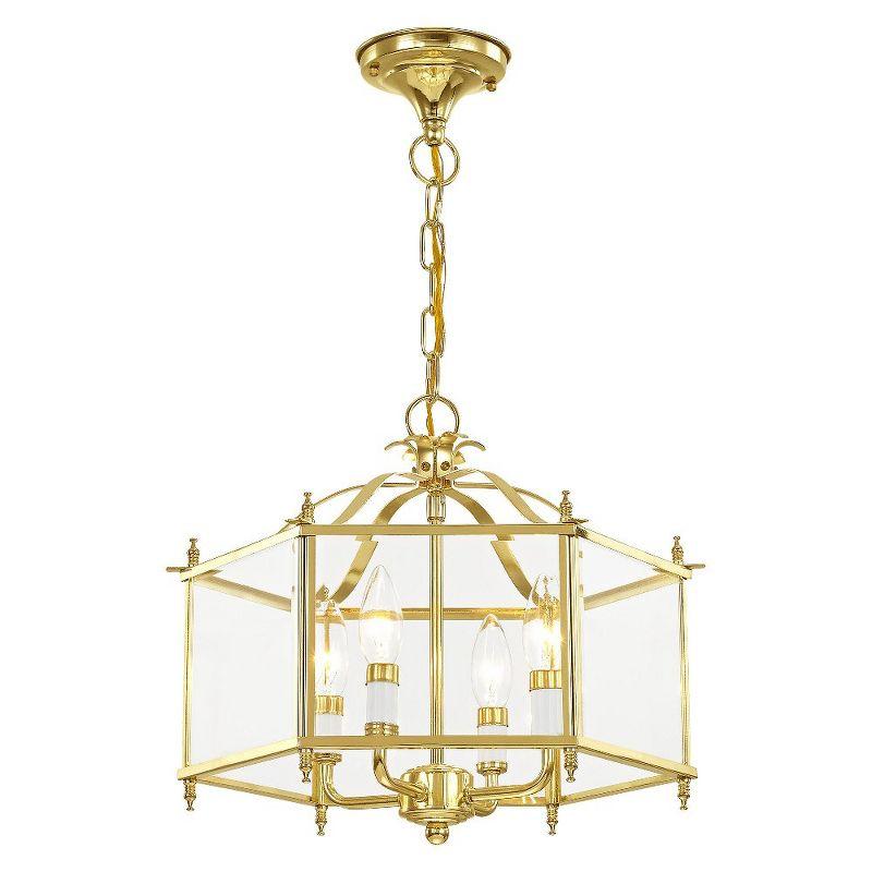 Livex Lighting Livingston 4 - Light Pendant in  Polished Brass