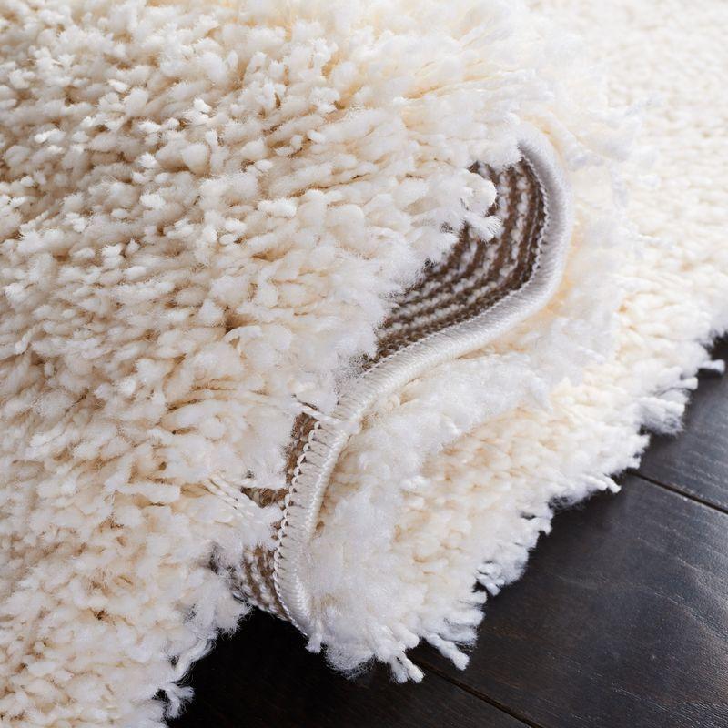 Santa Monica Shag SGN725 Power Loomed Indoor Runner Rug - Ivory - 2'3"x7' - Safavieh