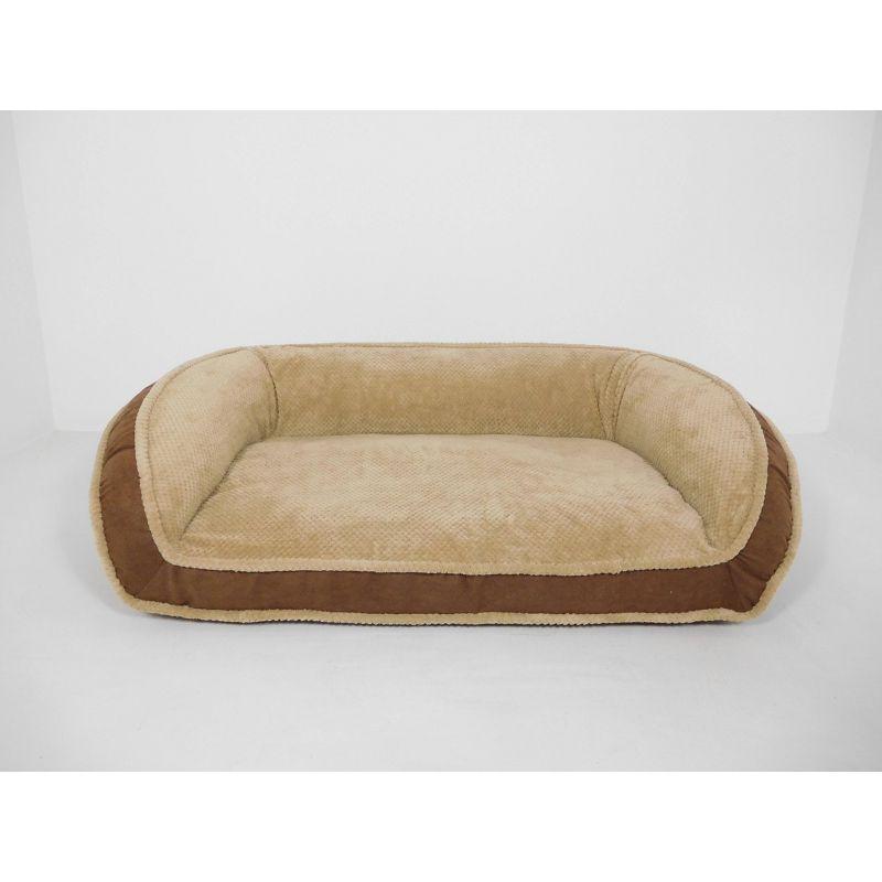 Medium Chocolate Brown Suede Couch Style Pet Bed