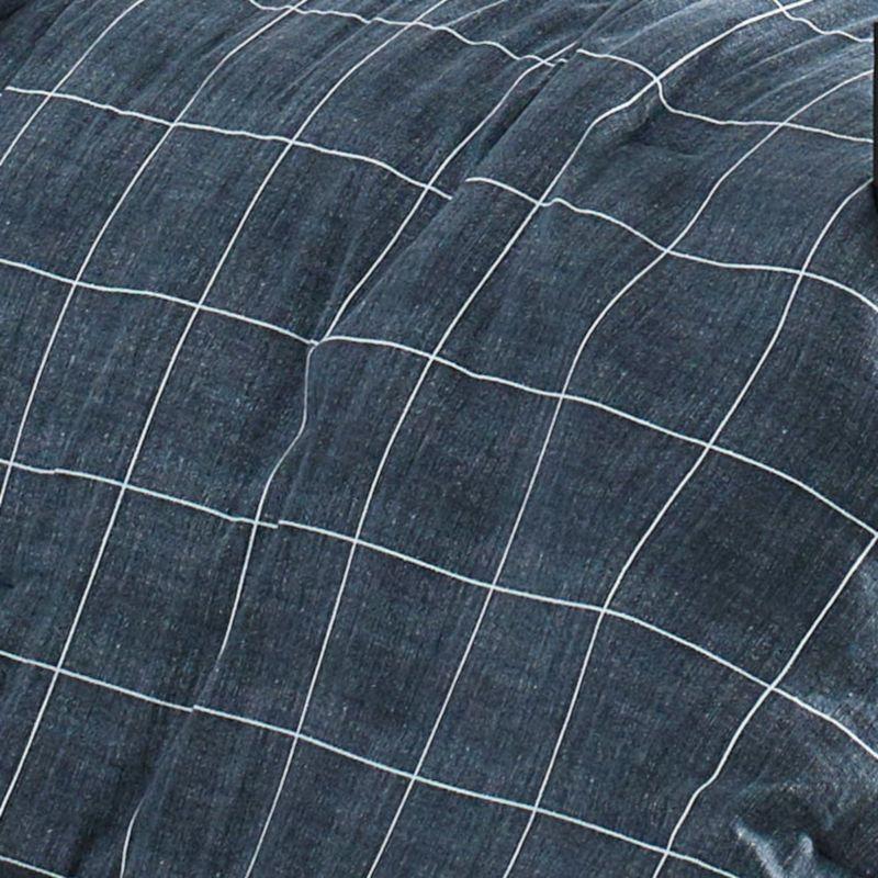 Kenneth Cole New York Holden Grid Duvet Cover Set - Blue