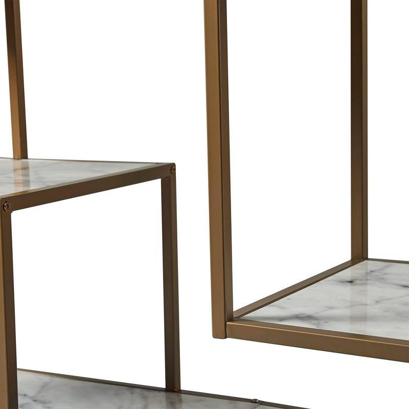 Mercer41 Carbone Marble-Look 5-Tier Display Bookcase Shelf