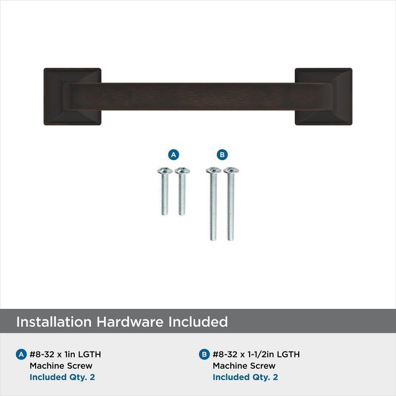 Amerock Ville 3-3/4 inch (96mm) Center-to-Center Oil-Rubbed Bronze Cabinet Pull