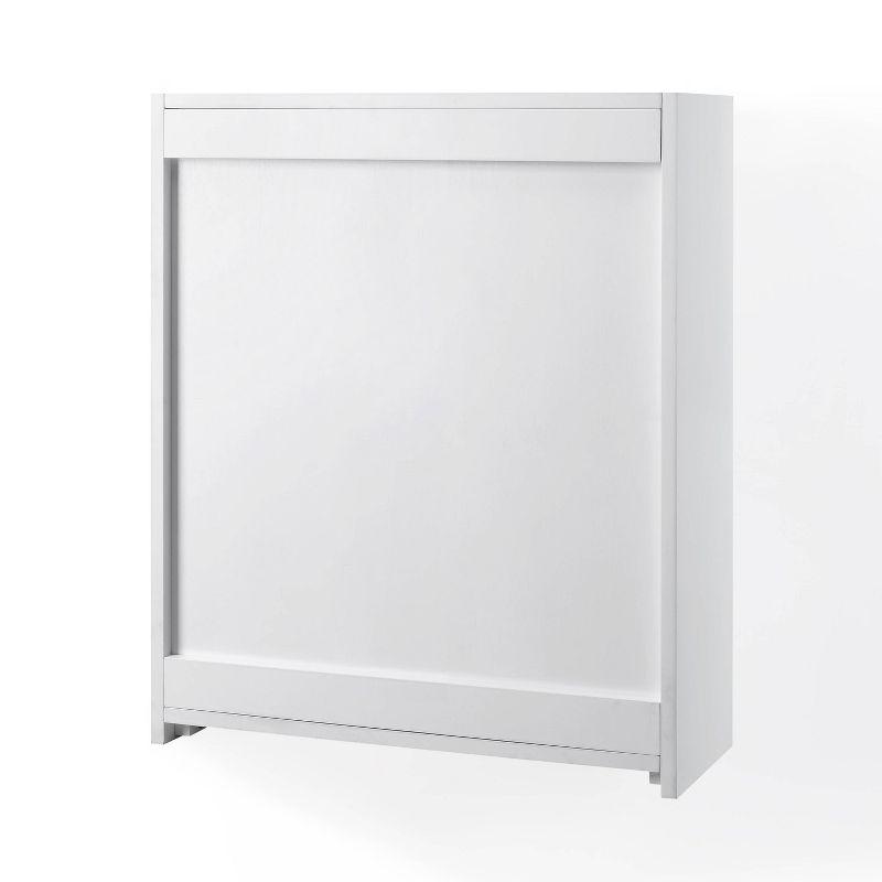 Savannah 31" White MDF Wall-Mounted Bathroom Cabinet with Chrome Hardware