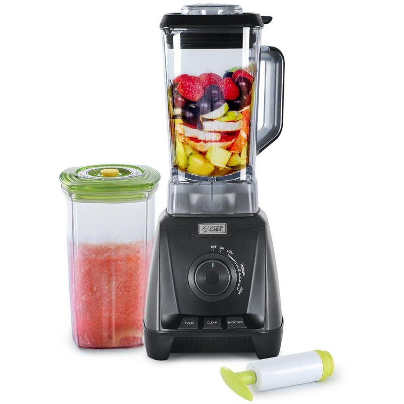 COMMERCIAL CHEF High Power Blender 1200W with Steel Housing, Black