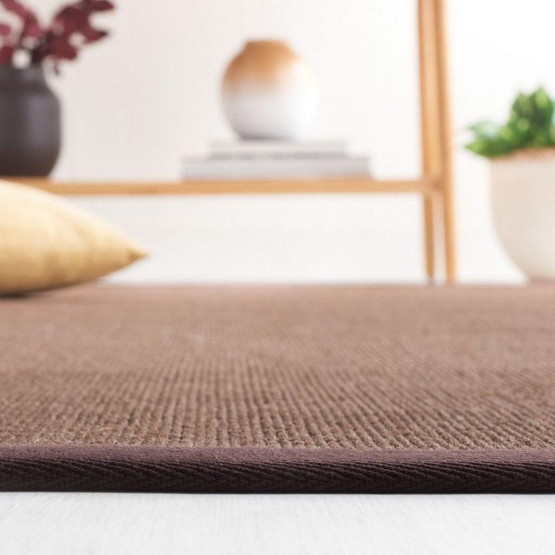 Brown Sisal and Jute 4' x 6' Rectangular Area Rug