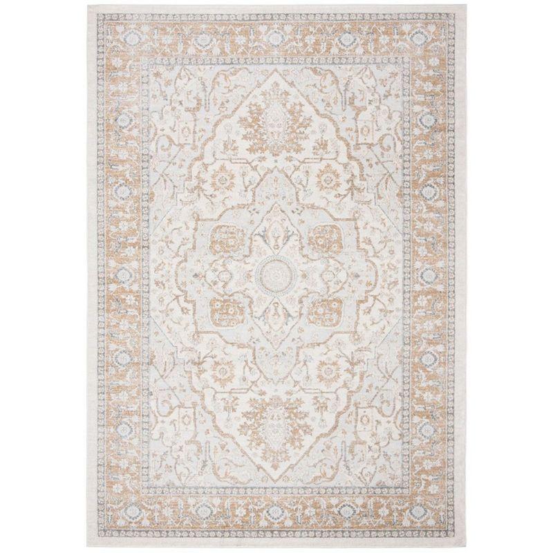 Isabella ISA936 Power Loomed Area Rug - Cream/Beige - 6'7"x9' - Safavieh