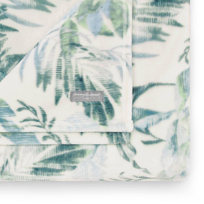 Tommy Bahama Home Wallpaper Leaves Plain Weave / Muslin Throw Blanket