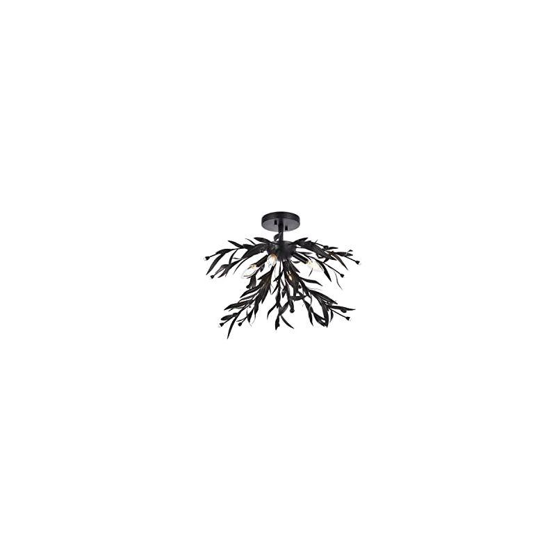 Elegant Lighting Priscilla 23 inch flush mount in black