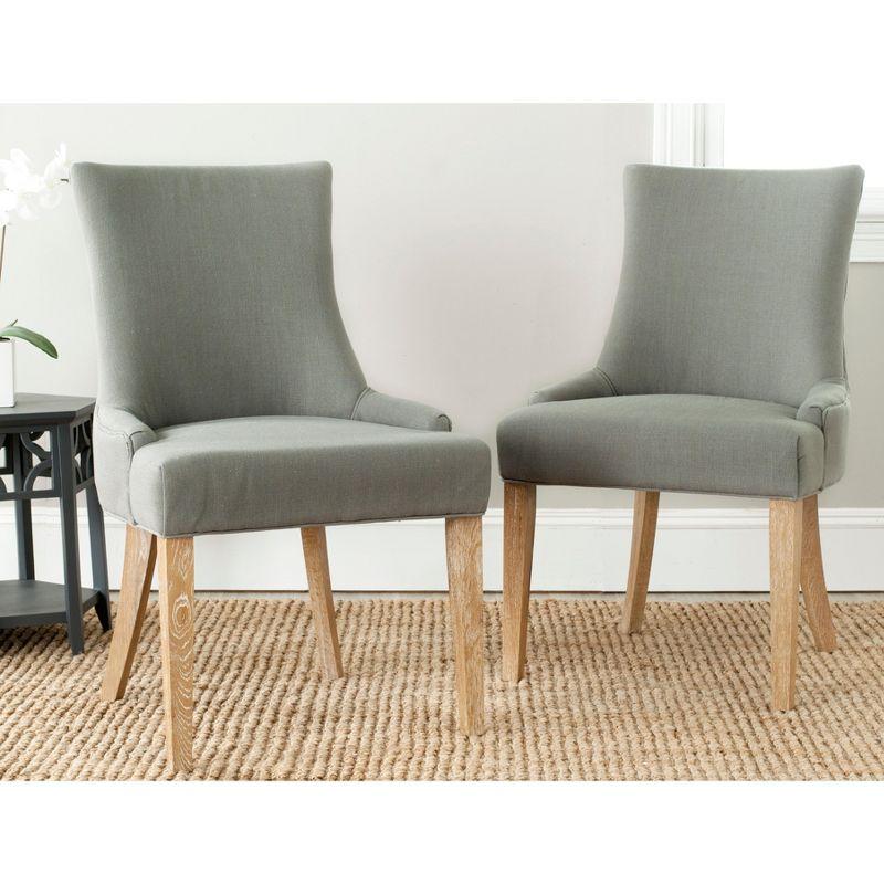 Lester 19" H Dining Chair (Set of 2) - MCR4709 - Granite - Safavieh Couture