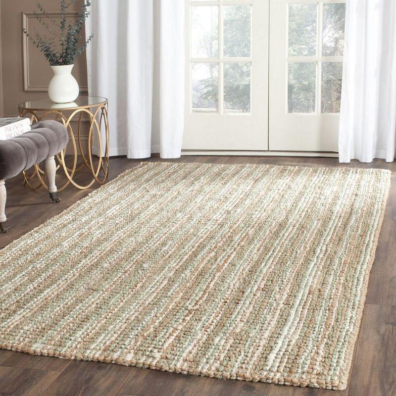 Sage and Natural Handwoven Jute Area Rug