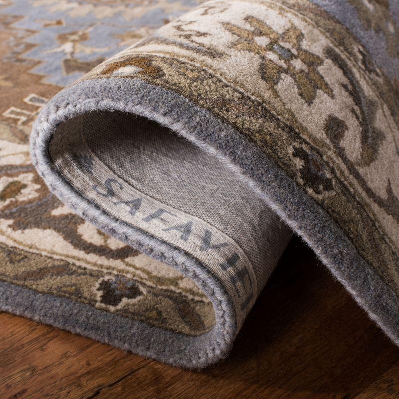 Royalty ROY700 Hand Tufted Indoor Accent Rug - 4'x6' - Light Blue/Beige - Safavieh