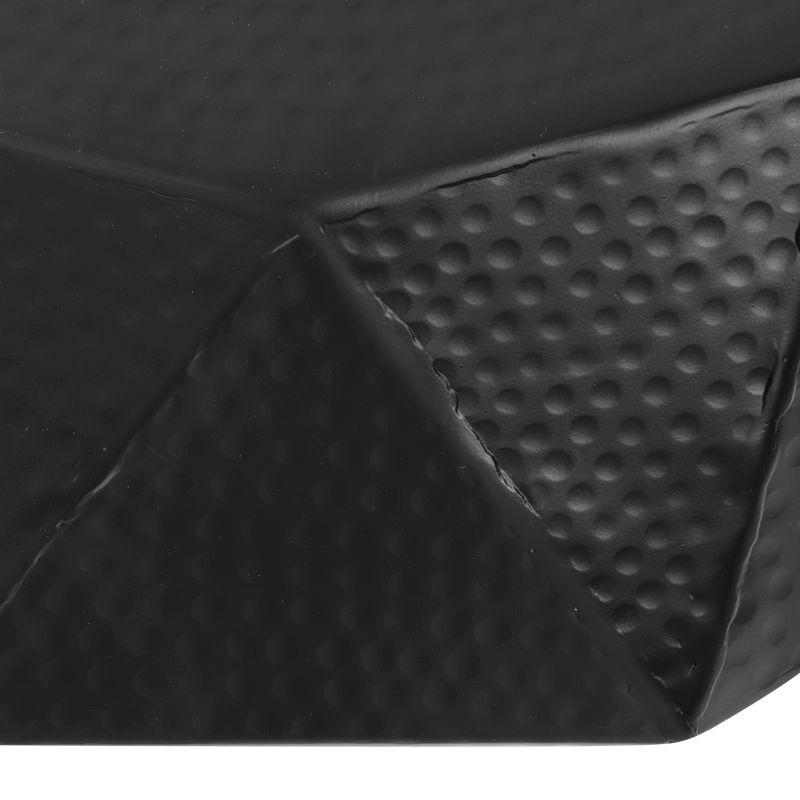 GDFStudio Barger Modern Handmade Aluminum Polygonal Coffee Table, Black