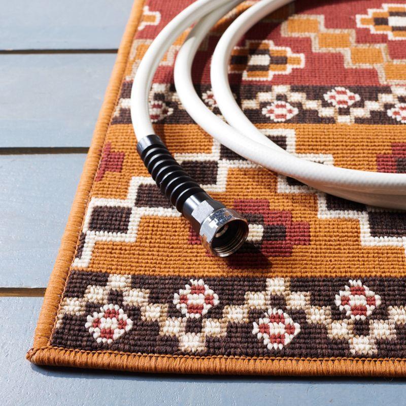 Veranda VER095 Power Loomed Indoor/Outdoor Area Rug - Rust/Red - 6'7"x9'6" - Safavieh.