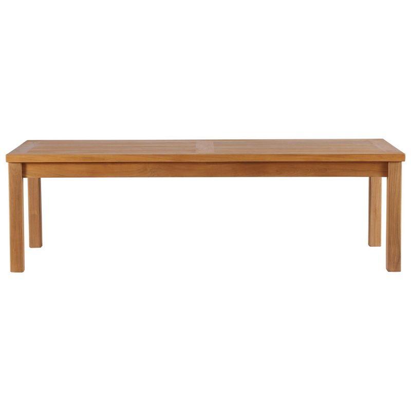 Modway Upland Patio Coffee Table – Teak Wood, 42" Natural Finish