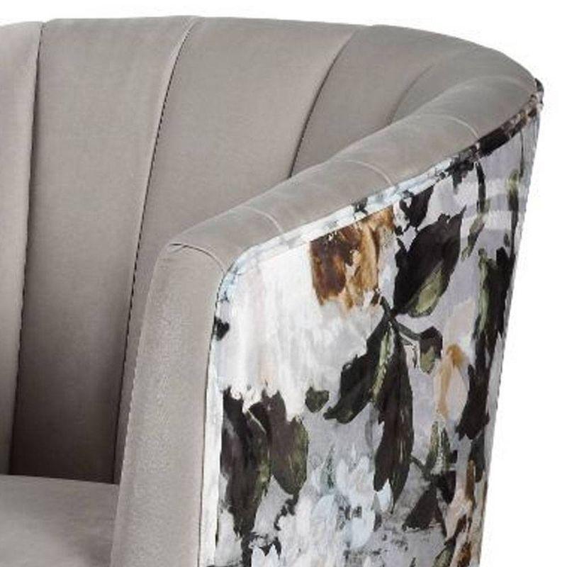 31" Colla Accent Chair Gray Velvet/Gold - Acme Furniture