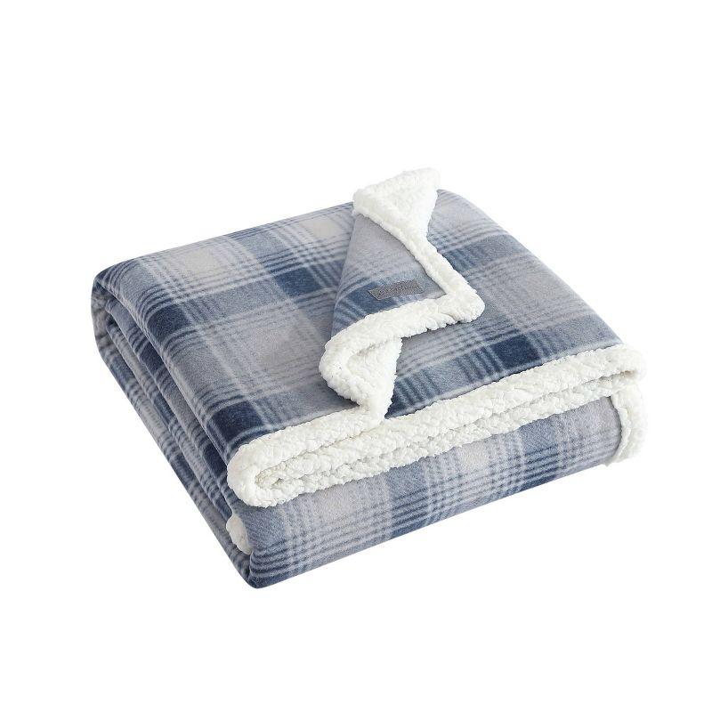 Eddie Bauer Eddie Bauer Printed Plush Fleece/Sherpa Oversized Throw Blanket