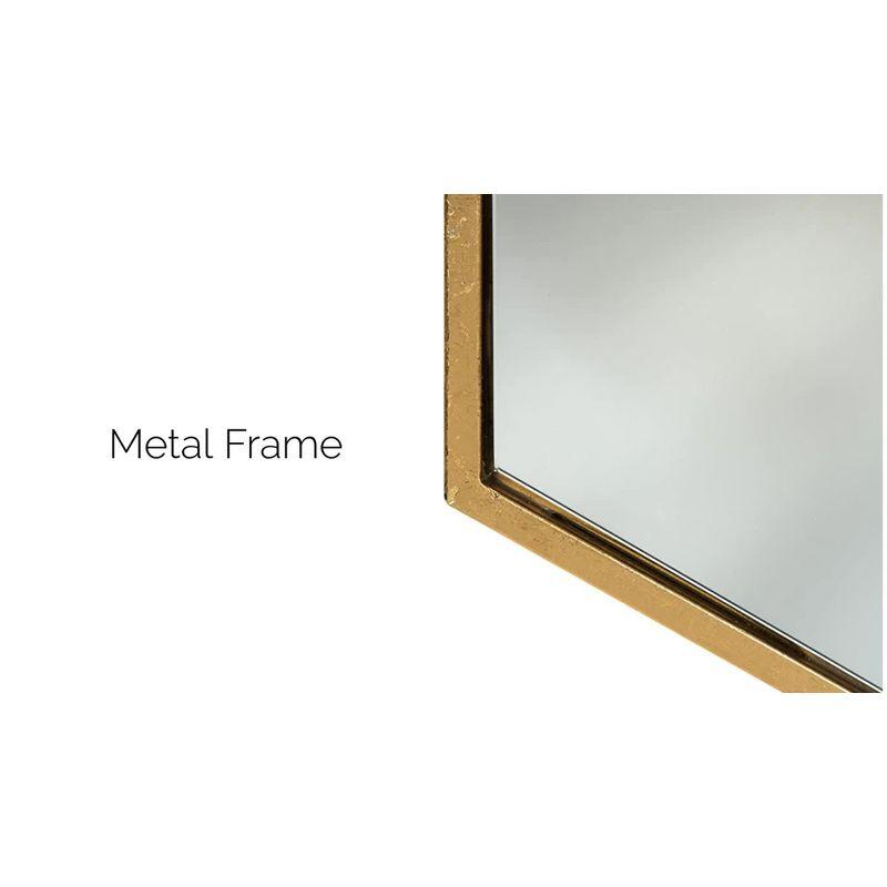 McNeer 22" x 25" Geometric Gold Hexagon Wall Mirror