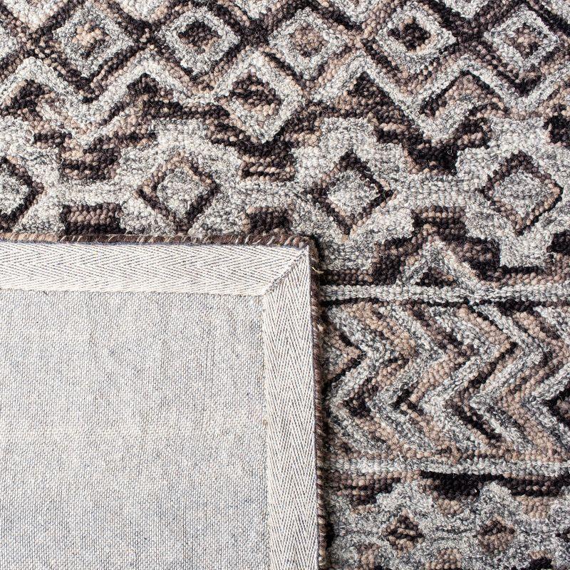 Abstract ABT252 Handmade Indoor Runner - Grey/Brown - 2'-3"x6' - Safavieh