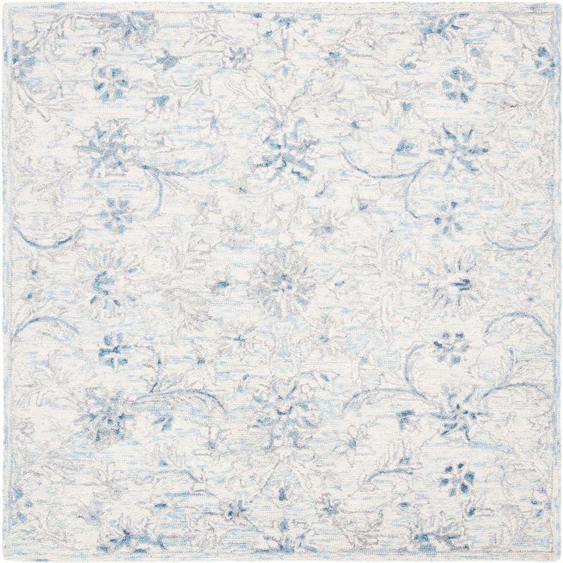 Micro-Loop MLP506 Hand Tufted Area Rug - Light Blue/Ivory - 5'x5' - Safavieh.