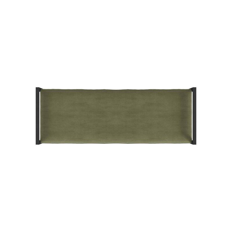 Modern Metal Bench Light Sage Green- HomePop: Velvet Upholstered, Entryway & End of Bed Seating