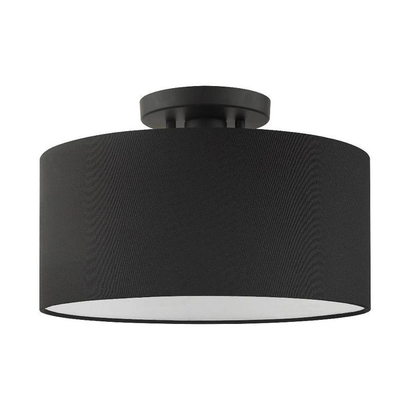 Livex Lighting Bainbridge 1 - Light Semi-Flush Mount in  Black