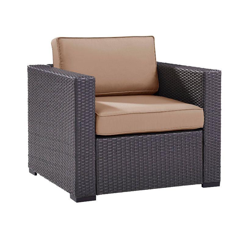 Biscayne Outdoor Wicker Armchair - Mocha - Crosley