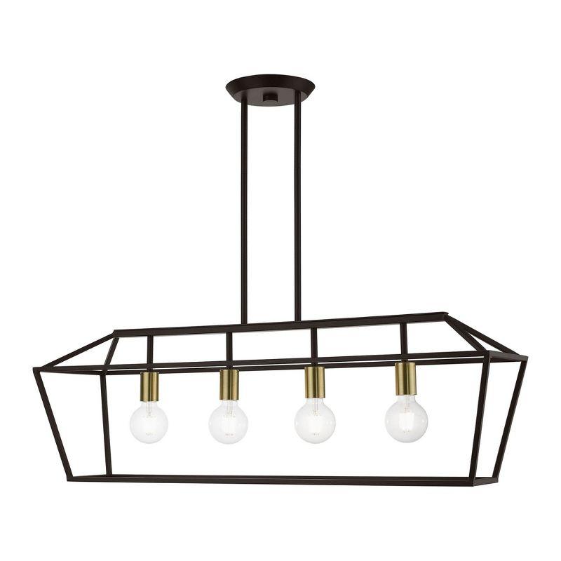 Livex Lighting Devone 4 - Light Chandelier in  Bronze/Antique Brass