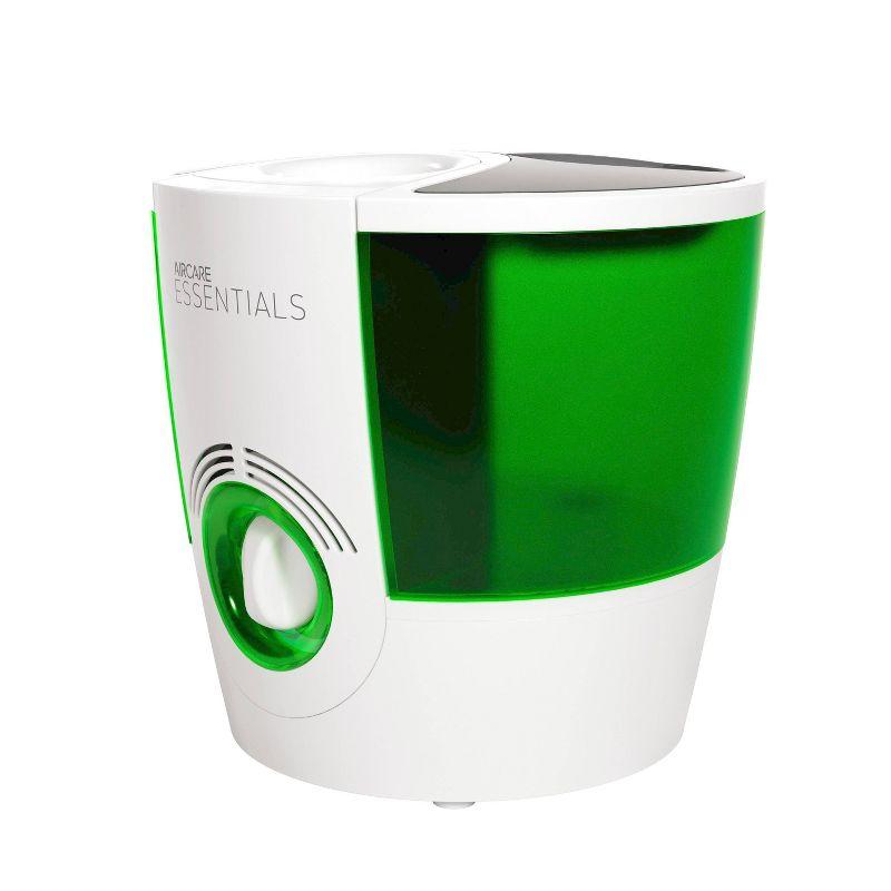 AIRCARE ESSENTIALS Ozark Steam Humidifier White/Green: Warm Mist Vaporizer, 2 Settings, 500-800 sq. ft., No Filter Needed